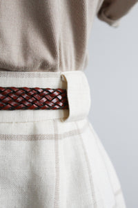 braided leather belt