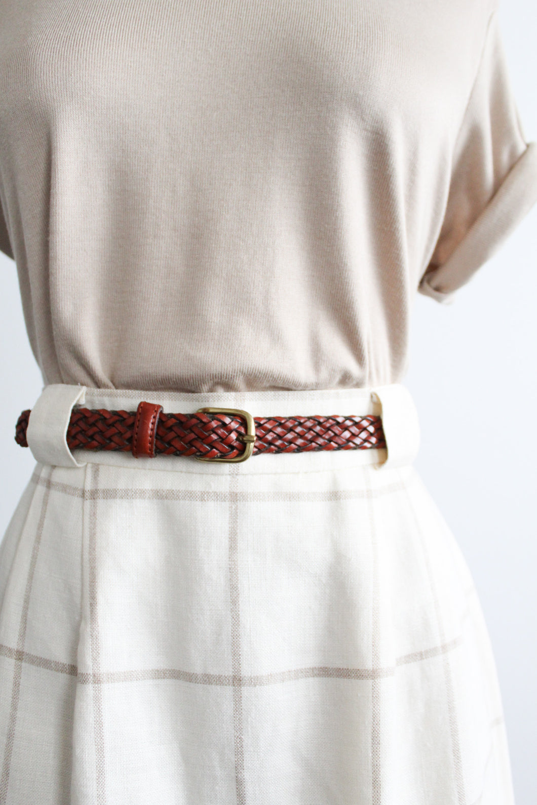 braided leather belt