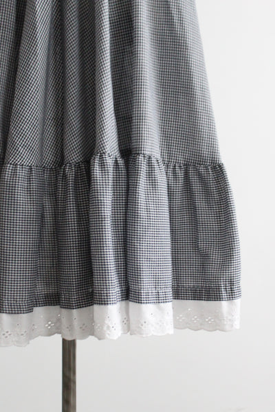 sweetgrass gingham midi skirt