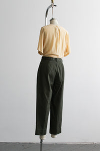 butter yellow silk tee