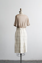 linen check skirt