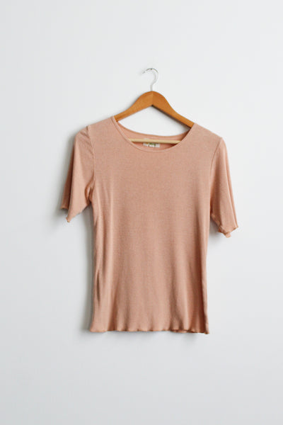 ballet pink hemp tee
