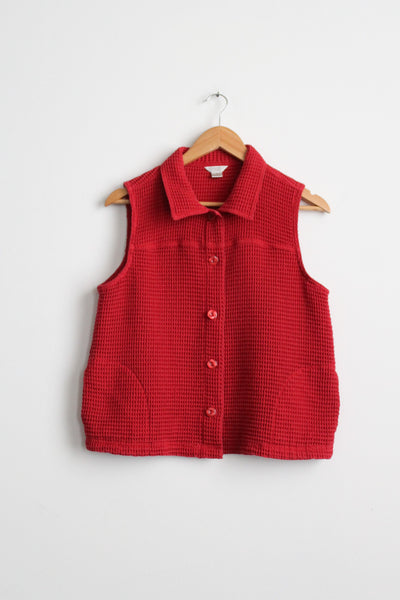 lobster red cotton vest