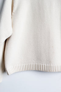 eggshell cotton turtleneck