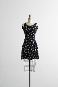 sprig open-shoulder mini dress