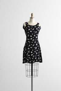 sprig open-shoulder mini dress