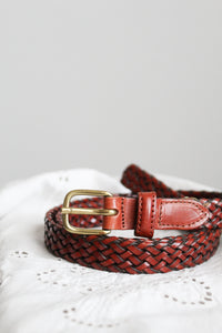 braided leather belt