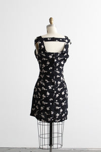 sprig open-shoulder mini dress