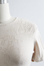 gardenia embossed knit blouse