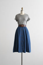 laurel lake denim midi skirt
