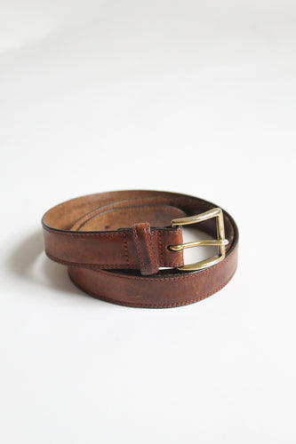whiskey brown leather belt