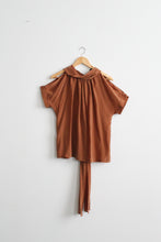 brûlée silk poet blouse
