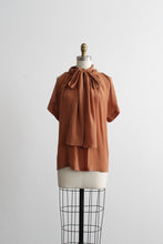 brûlée silk poet blouse