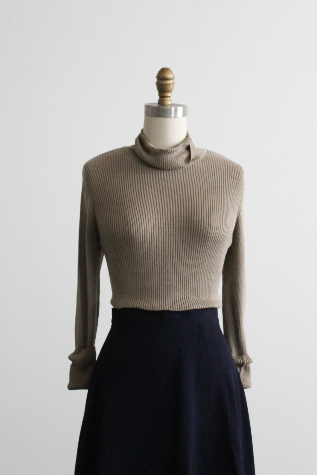 walnutshell silk turtleneck
