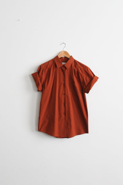 tobacco cotton button up