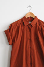 tobacco cotton button up