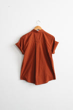 tobacco cotton button up