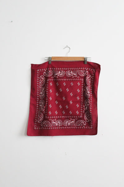 distressed oxblood cotton bandana