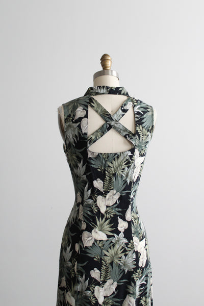 secret garden lattice-back dress