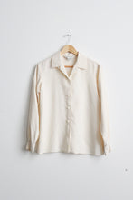 parchment silk button up