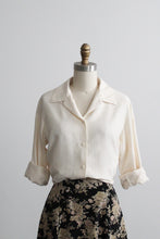 parchment silk button up
