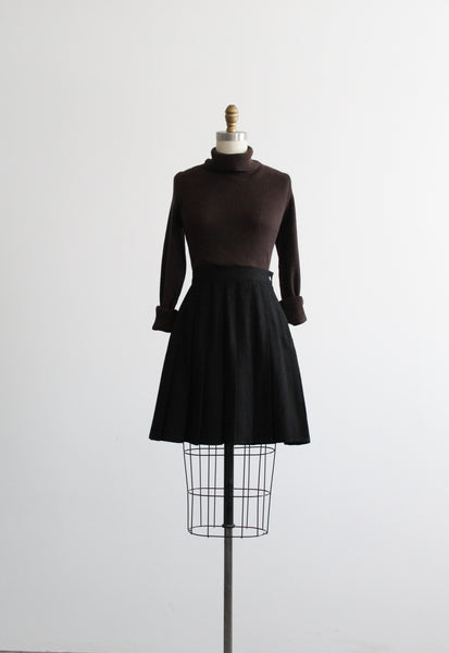 winter's end pleated mini skirt