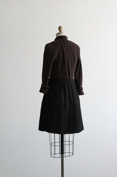 winter's end pleated mini skirt