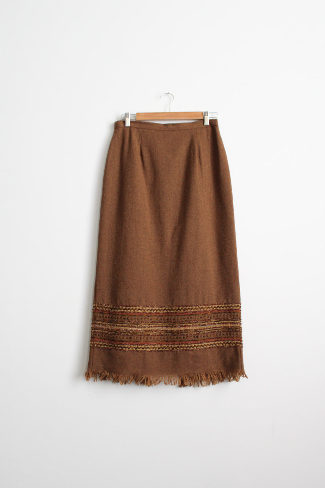 fringed blanket skirt