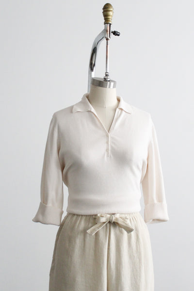 salt cotton collared pullover