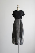 woven patchwork midi skirt