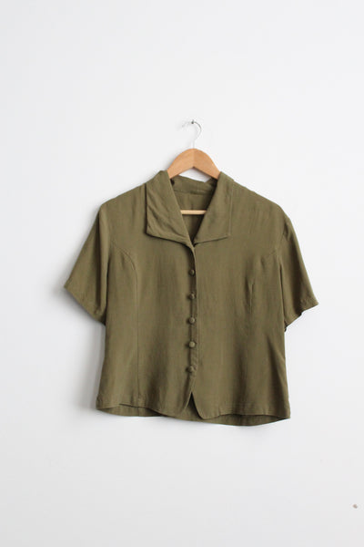 laurel silk button up
