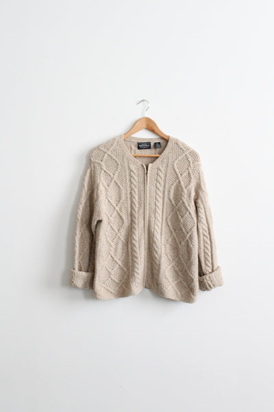 chanterelle cable knit cardigan