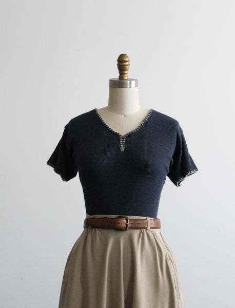 nightfall rib knit tee