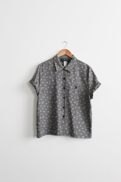 daisy chain gingham button up
