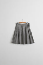 gingham pleat skirt