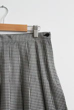 gingham pleat skirt