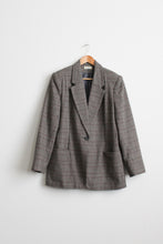 ex libris plaid wool blazer
