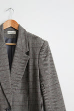 ex libris plaid wool blazer