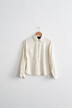 parchment silk button up