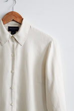 parchment silk button up