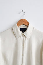 parchment silk button up