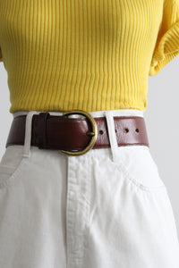 wide leather belt