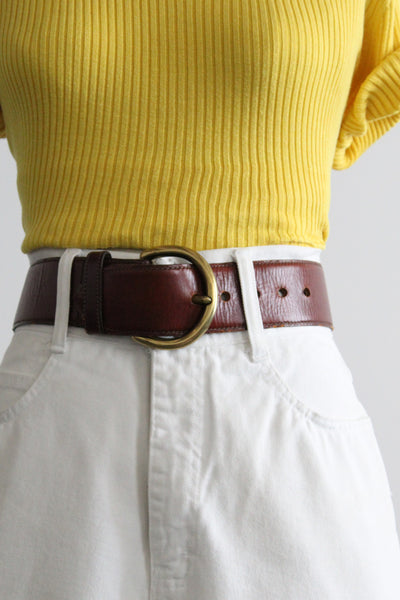 wide leather belt