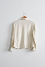 parchment silk button up