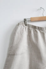 oat linen shorts