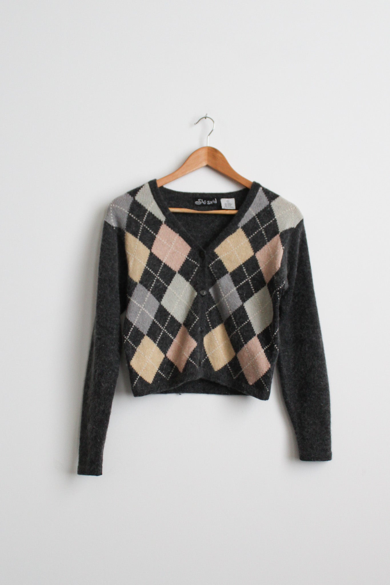 angora argyle sweater – 1919 Vintage