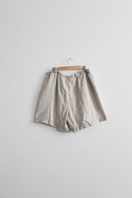 oat linen shorts