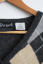 angora argyle sweater