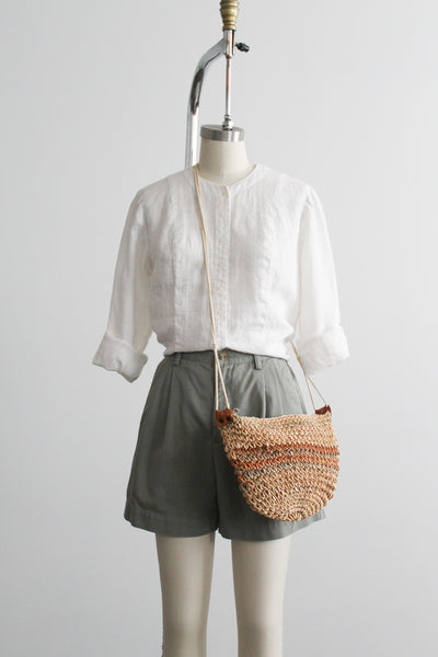 woven straw bag