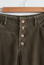 low rise boot cut corduroy trousers